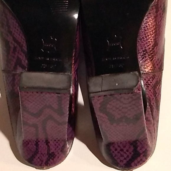 NWOT Bcbg purple snake print heeled mules - Picture 6 of 6